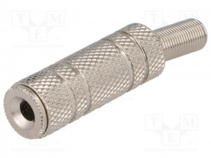 3,5mm mono jack vtičnica v kovinskem ohišju
