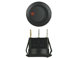 Vgradno stikalo 20mm s LED indikatorjem (0/1)
