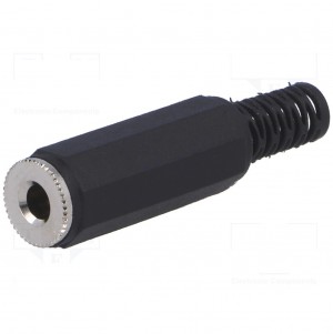 3,5mm stereo jack vtičnica v plastičnem ohišju
