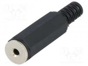 2,5mm mono jack vtičnica v plastičnem ohišju