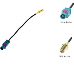 Adapter SMA-ž - Fakra-m konektor