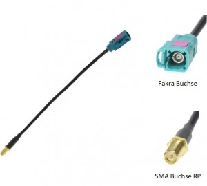 Adapter SMA-m - Fakra-ž konektor