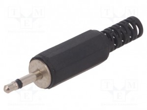 2,5mm mono jack konektor v plastičnem ohišju
